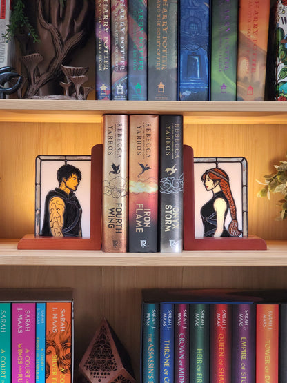 Fourth Wing Inspired Bookends